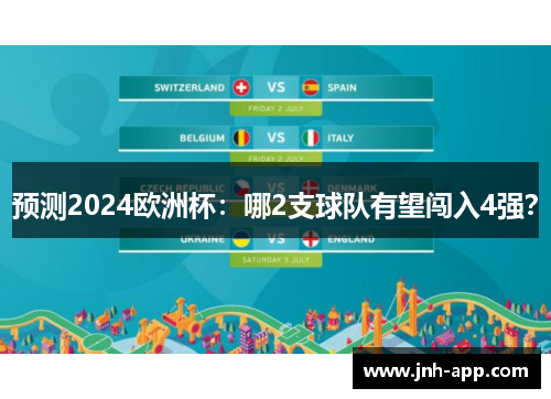 预测2024欧洲杯:哪2支球队有望闯入4强? 预测2024欧洲杯:哪2支球队有望闯入4强?